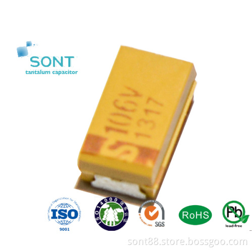 Solid Chip Capacitor (10UF 25V B)